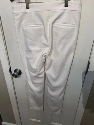 Loft White “The Sutton Skinny” Sailor Pants size 4 stylish work attire thumbnail 4