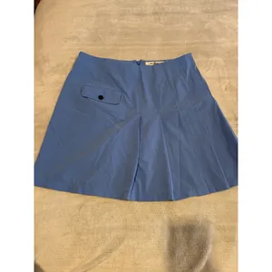 Tory Burch Sport Athletic Skirt Sz M Blue Pleated Stretch Front Pocket EUC thumbnail 2
