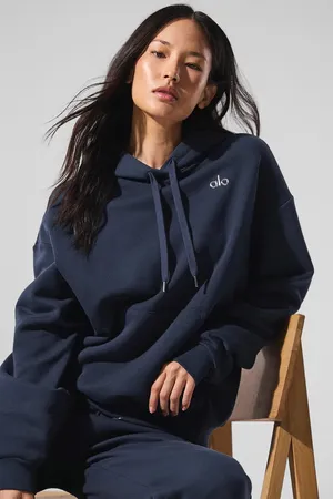 Alo Accolade Hoodie Navy Yoga Medium thumbnail 1