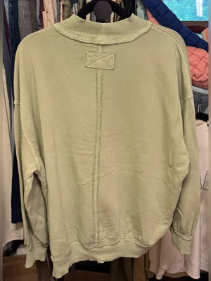 NWOT Free People We The Free Palm Springs Pullover - soft moss green - XS thumbnail 9