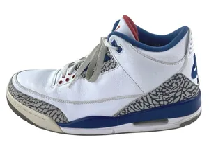 Nike Air Jordan 3 Retro Men's White Blue Athletic Basketball Sneakers Shoes 12 thumbnail 1