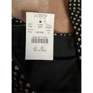NWT JCrew Mock Neck Jacquered Sheath Dress Black/ Metallic Gold Short Sleeve Siz thumbnail 11