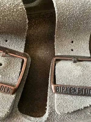 Vtg Birkenstock Arizona soft footbed sandals in taupe size 38 thumbnail 4