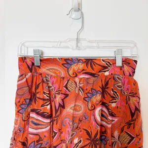Boden Womens Paisley Tiered Maxi Skirt Size 10 Red Boho Prairie Peasant Cotton‎ thumbnail 2