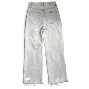 Rollas Eastcoast Flare Jeans Light Wash Distressed High Rise Wide Leg‎ 27 x 28 thumbnail 2