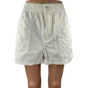 Madewell Garment-Dyed Women's White Pull On High Waisted Utility Shorts Size 29 thumbnail 2