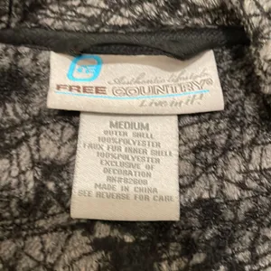 Free country black hooded raincoat thumbnail 3