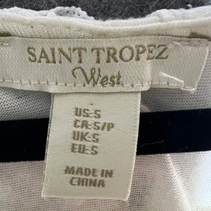 Saint Tropez West Top White Floral Lace‎ Overlay Sleeveless Tank Small thumbnail 7