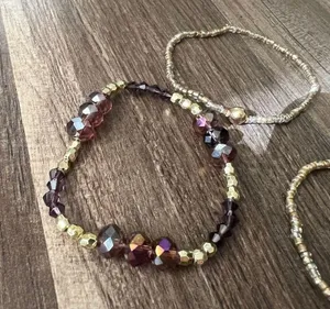 Handmade beaded set of bracelets thumbnail 3