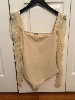 Free People Must Be Love Bodysuit in Ivory thumbnail 2