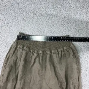 Magaschoni Wide Leg Linen Pants Women Large Pull On Elastic Waist‎ Boho Travel thumbnail 3