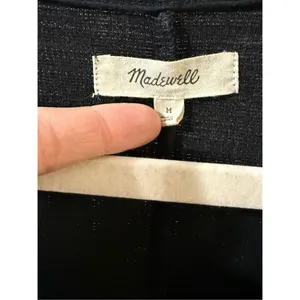 Madewell Cross-Front Flutter-Sleeve Mini Dress in Dark Nightfall Sz M‎ thumbnail 5