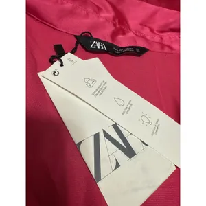 NEW Zara Women's Pink Silk Satin Long Sleeve Button Down Blouse Shirt Top Size L thumbnail 4
