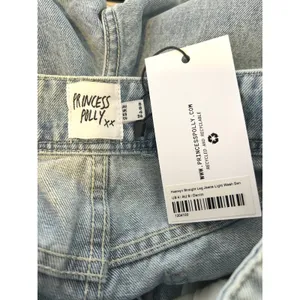 Princess Polly‎ NWT Hasmyn Straight Leg Jeans Light Wash Blue High Rise Size 4 thumbnail 3