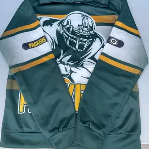Green Bay Packers Green AOP Pullover Hoodie Sweater thumbnail 5