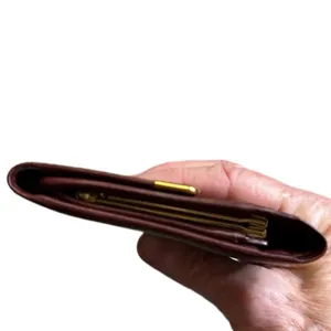 Cartier Paris Burgandy Calfskin Vintage Wallet, Kisslock Coin Compartment. COA thumbnail 7