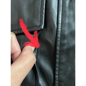 ZARA long Black Leather Jacket S thumbnail 7