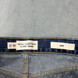Nili Lotan Salome Wide Leg Jeans 27 Dark Wash High Rise Made in USA Cotton Denim thumbnail 2