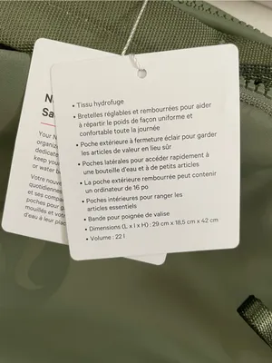 Lululemon NWT New Crew Backpack 22L Water Repellent Green thumbnail 10