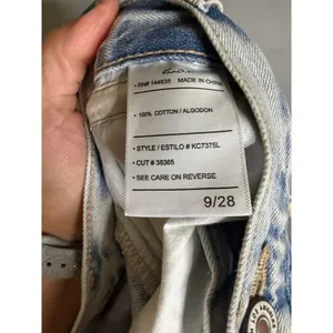KanCan Light Wash Boyfriend Drawstring Button Jeans Size 9/28 Blue thumbnail 4
