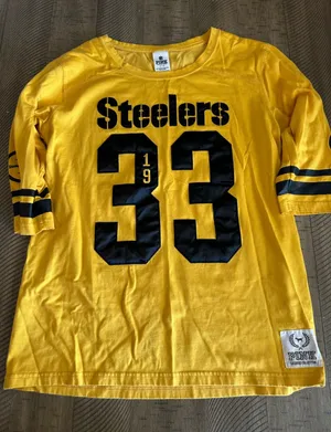 VS PINK Pittsburgh Steelers NFL Jersey Long Sleeve Spirit‎ Shirt - Size S thumbnail 1