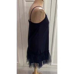 Mystree Women's‎ Navy Tulle Hem Slip Dress Size Large Balletcore Fairy thumbnail 4