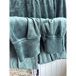 Aerie OFFLINE Women's Dark Green Velour Joggers M Long Drawstring Pockets thumbnail 6