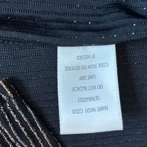 ROW-A‎ Metallic Pinstripe Faux Wrap Mini Dress Black Gold XXL Party Cocktail thumbnail 7