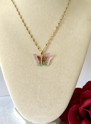 Colorful Butterfly Necklace (418) 🦋 Multiple thumbnail 3