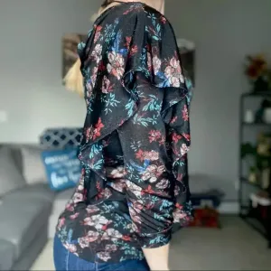 Free People Black Dock Street Knit Blouse Small thumbnail 7