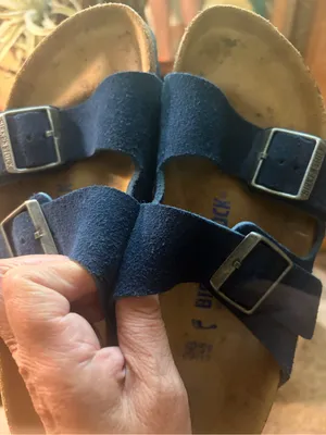 Birkenstock Navy Suede Arizona Double Strap Sandals thumbnail 4