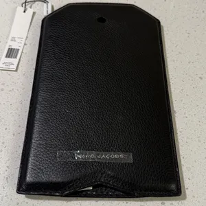 Marc Jacobs Black NWT Leather Sleeve Pouch‎ Travel Organizer Women OS thumbnail 6