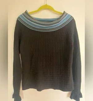Elegant sweater Black Size L thumbnail 2