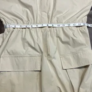New Julia Romper Boutique Womens Small Jumpsuit Cargo Khaki Short Sleeve‎ thumbnail 12