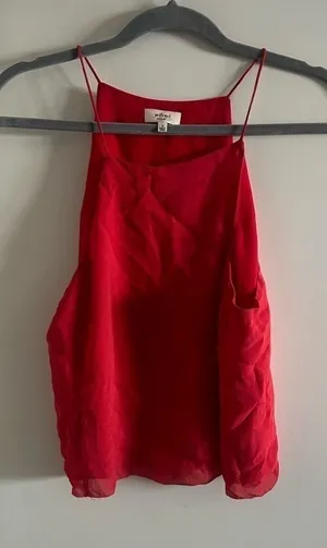 Aritzia Wilfred Red High Neck Tank Top Size Medium thumbnail 1