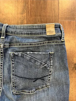 BKE Gabby Jeans Womens 30 Blue Curvy Fit High Rise Stretch Ankle Skinny Raw Hem thumbnail 7