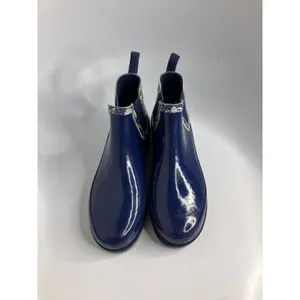 Sakroots Rain Boots Women 7 Navy Blue Excellent Rhythms Chelsea Ankle Rubber thumbnail 2