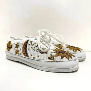 VTG Colorwerks Beaded Sneakers White Size 6 thumbnail 2