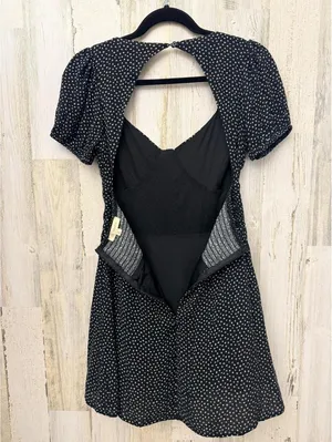 L.A. HEARTS Womens S Black White Ditsy Floral Puff Dress thumbnail 4