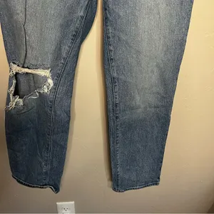 Madewell The Perfect Vintage Straight Distressed High‎ Rise Denim Jeans thumbnail 5