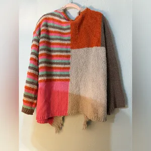 POL Colorful Striped Women's Sweater Cardigan thumbnail 2
