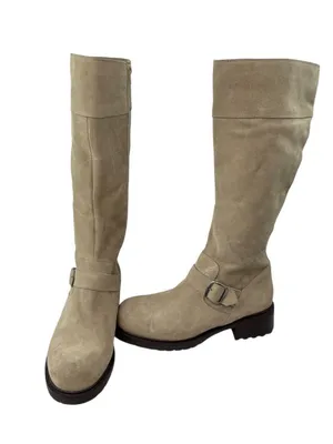 -J. Crew Boots Womens Size 9 Suede Leather Mid Calf Quiet Luxury Old Money Italy thumbnail 3