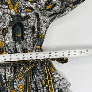Ulla Johnson Floral Zigzag Cotton Ruffle Mini Dress Spring Summer 2022 Size 4‎ thumbnail 5
