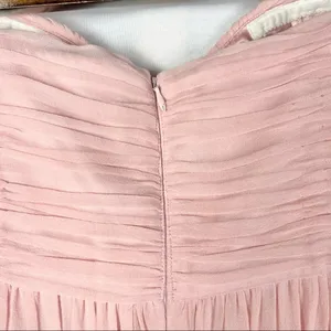 Donna Morgan Blush Pink‎ Chiffon Strapless Formal Dress 8 thumbnail 7