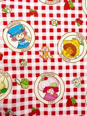 Strawberry Shortcake Countryside Plaid Gingham Check Short Pajama Set Two Piece thumbnail 12