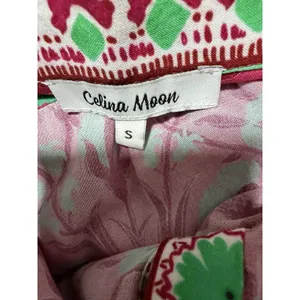 Celina‎ Moon Rose Abstract Block Print Long Sleeve Dress Women's Size Small thumbnail 13