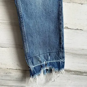 Abercrombie & Fitch Mom High Rise Jeans Denim Medium Wash Distressed Curve 25/0R thumbnail 7