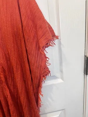 Melrose & Market Beach Cover Up Kimono One Size Rust Color Boho Fringe NWT thumbnail 5