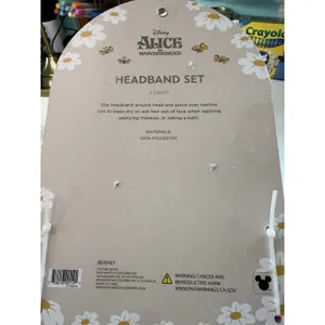 Disney Alice in Wonderland Headband Duo Spa Set Cheshire Cat Blue Bow 2 Count thumbnail 8