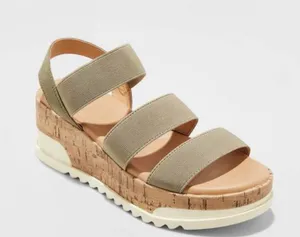 Target Army Green Platform Sandals thumbnail 1